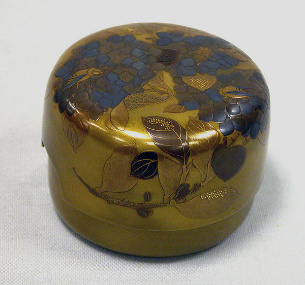 Incense box with hydrangea and bee second half of 19th cent,  Poster Print Wall Art