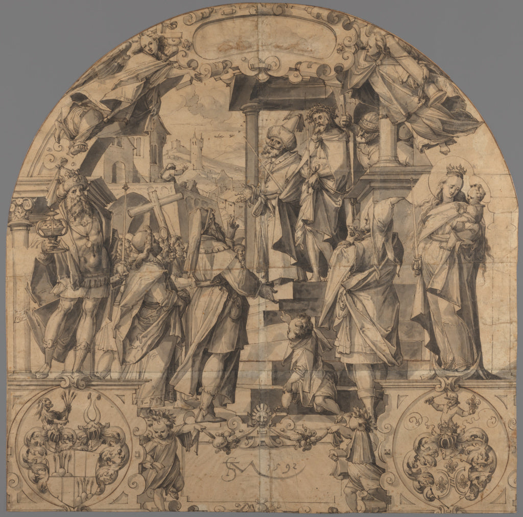 Christoph Murer:Ecce Homo, the king Caspar, the Virgin and C, Poster Print Wall Art