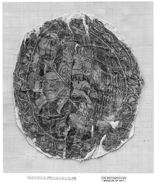 :Roundel with Mounted Horseman Spearing a Lion probably 7th–-16x12"(A3) Poster