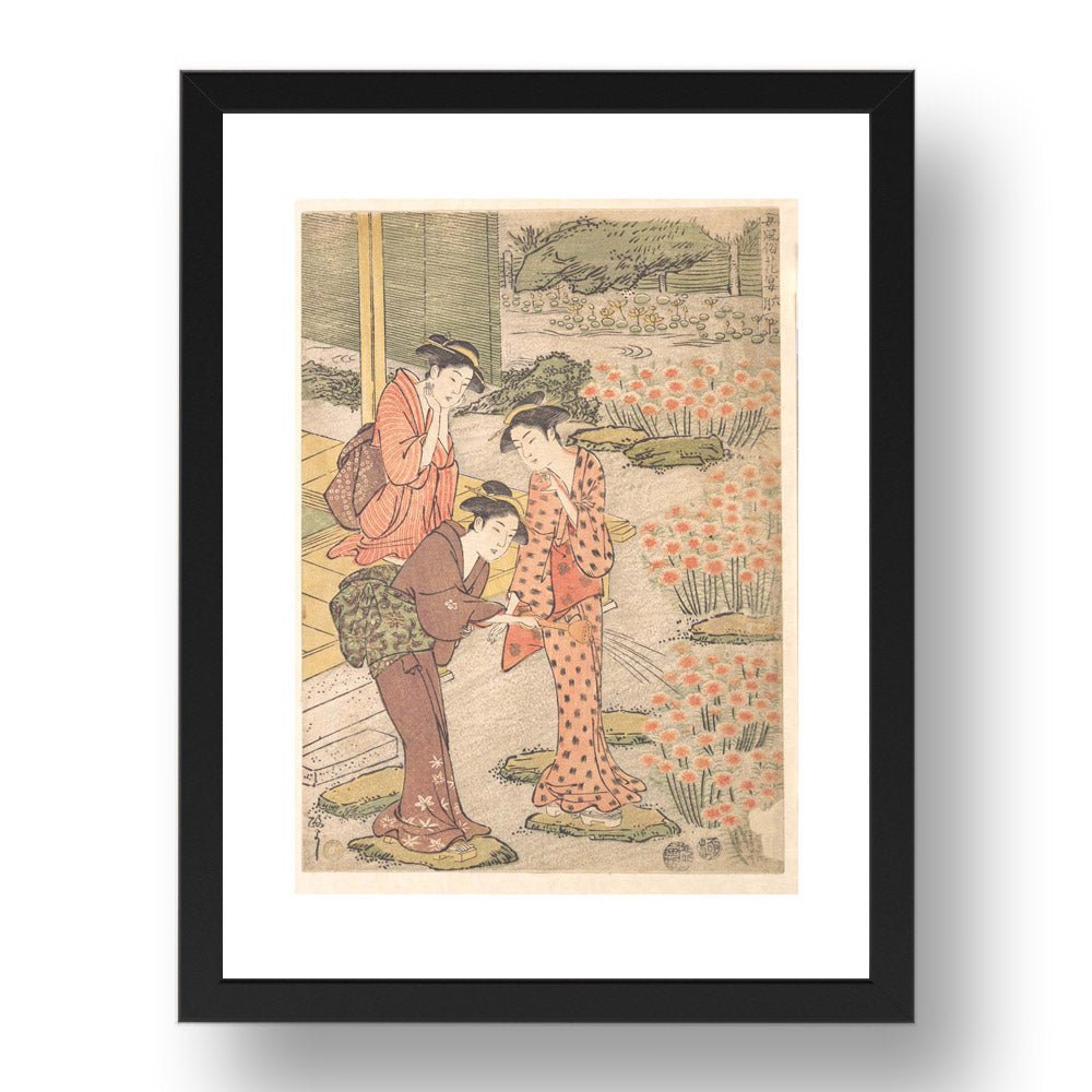 3ladiesgardening, Graphic  ukiyo-e floating world Japanese Art