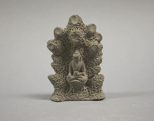 Figure Seated in Grotto. date uncertain,  Poster Print Wall Art