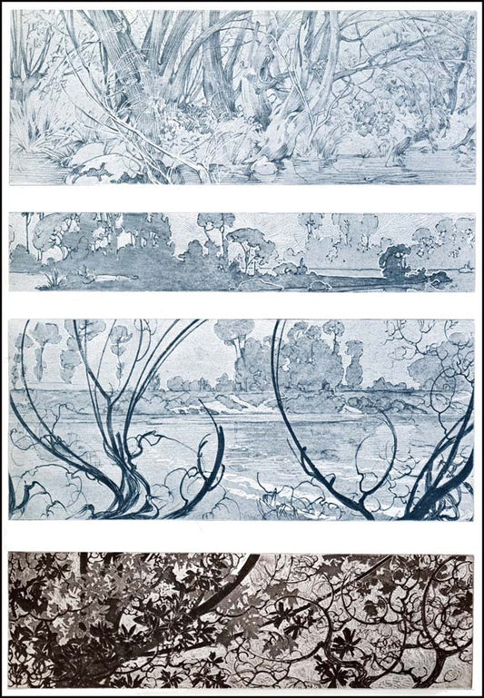 44 from the 'Documents Decoratifs" series, 1901 vintage artwork by Alphonse Mucha, 16x12" (A3 size) poster print