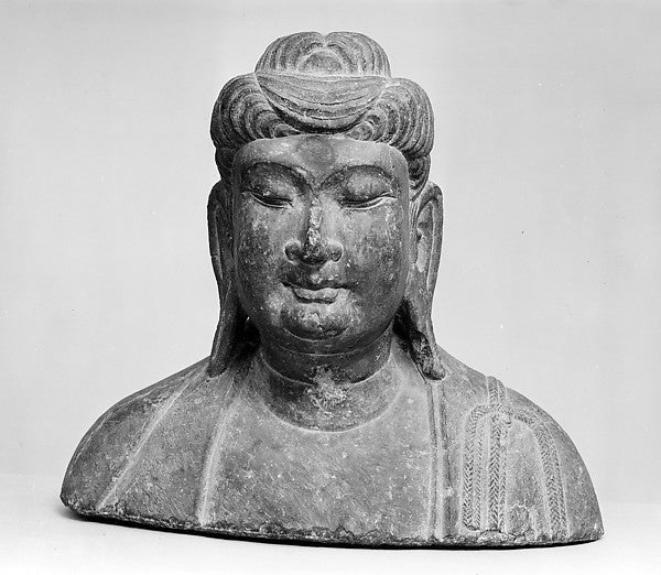 Buddha Head 18th cent, probably,  Poster Print Wall Art