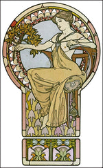 48 from the 'Documents Decoratifs" series, 1901 vintage artwork by Alphonse Mucha, 16x12" (A3 size) poster print