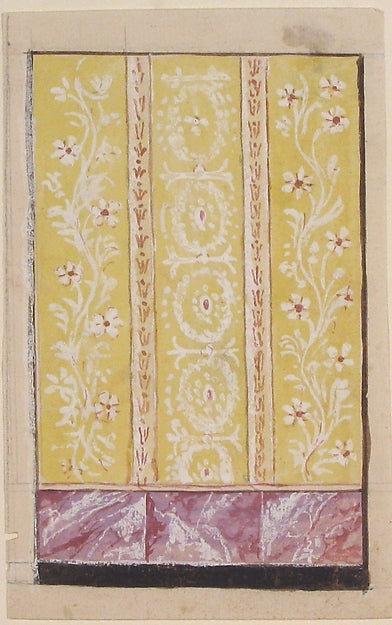 Design for Wall Panel 18th cent-Anonymous, French, 18th cent,  Poster Print