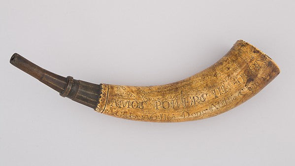 Powder Horn dated 1760,  Poster Print Wall Art