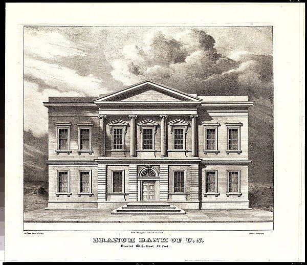 The Branch Bank of the United States  Wall Street  New York  E,  Poster Print Wall Art
