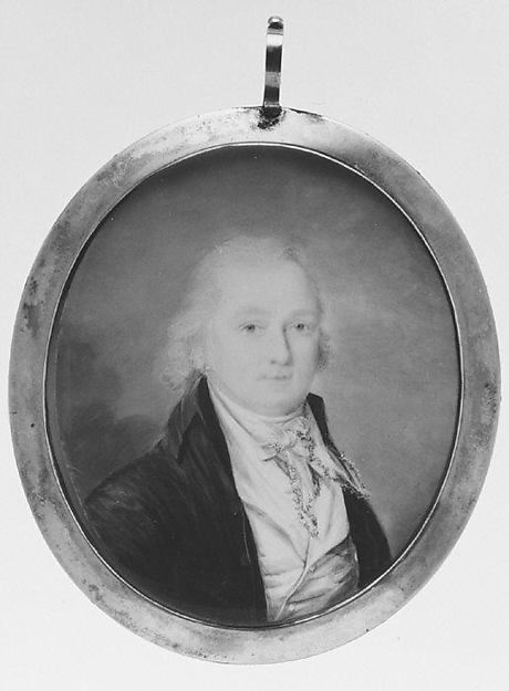 Annibal Christian Loutherbourg:Portrait of a Man Said to Be -16x12"(A3) Poster