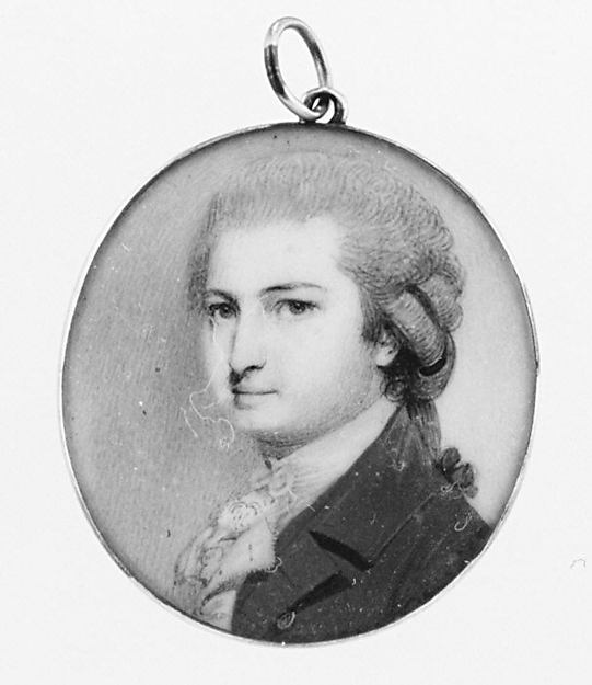 George Engleheart:Portrait of a Man c1780-16x12"(A3) Poster