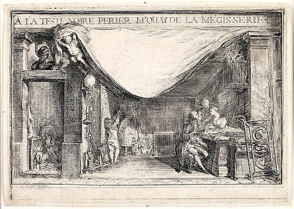 Trade Card for Périer  Ironmonger 1767-Gabriel de Saint-Aubin ,  Poster Print