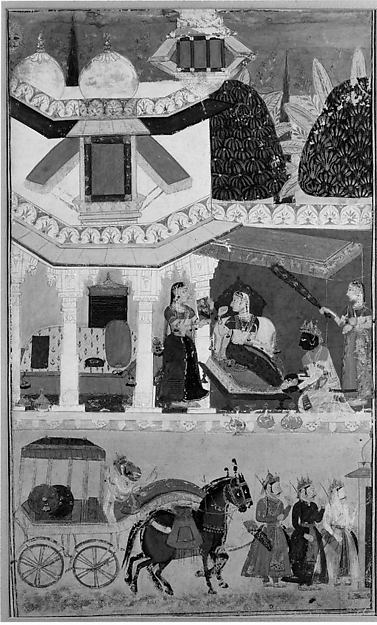 Ramkali Ragini -  Folio from a ragamala series  ca.1680,  Poster Print Wall Art
