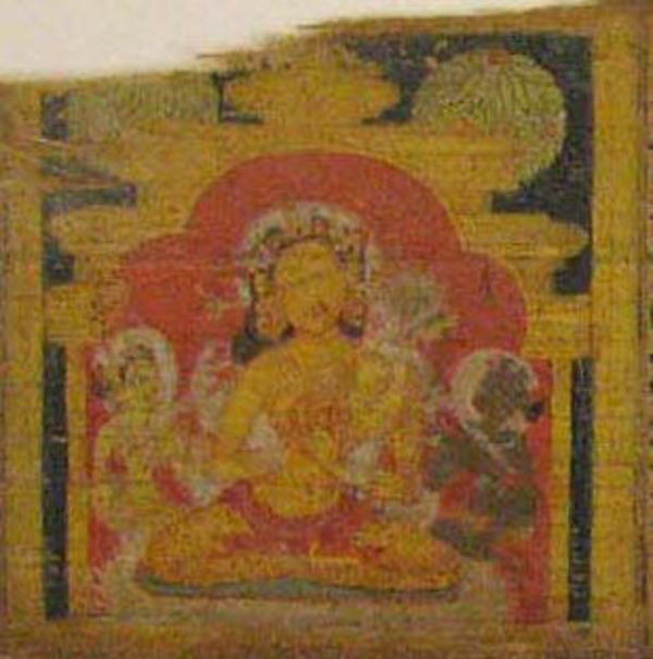 Folio from a Buddhist Manuscript of Pancavimsatisahasrika Praj,  Poster Print Wall Art