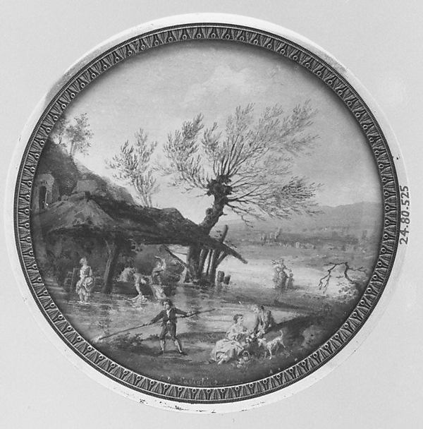 Edmé Charles de Lioux de Savignac:A River Landscape c1766–72-16x12"(A3) Poster