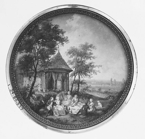 Edmé Charles de Lioux de Savignac:A Picnic c1766–72-16x12"(A3) Poster