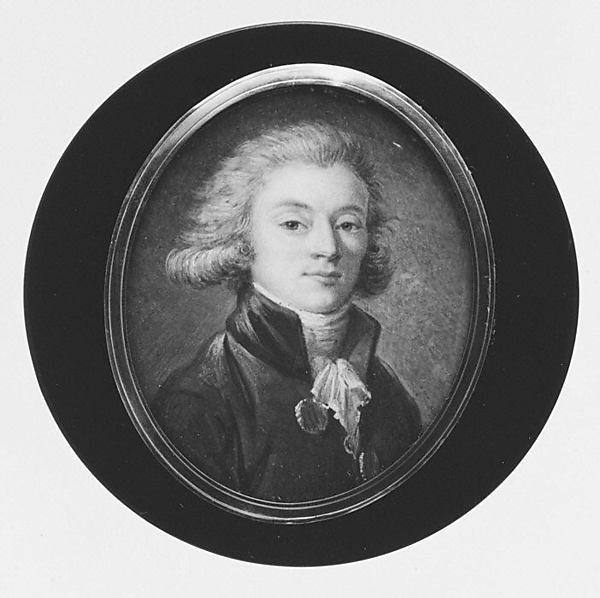 Attributed to Joseph Boze:Portrait of a Man probably c1790-16x12"(A3) Poster