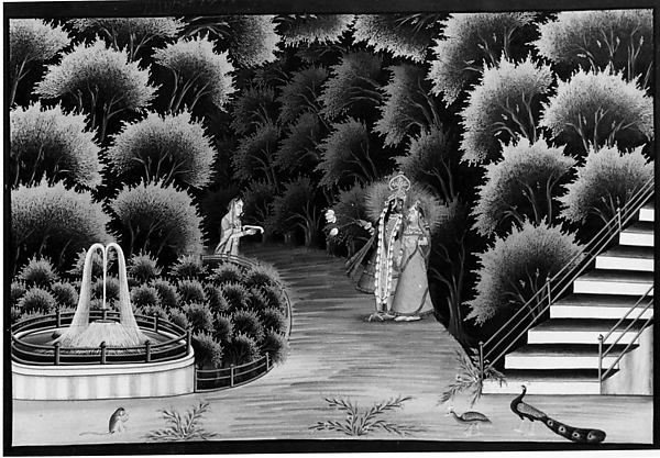 Krishna and Radha 20th cent,  Poster Print Wall Art