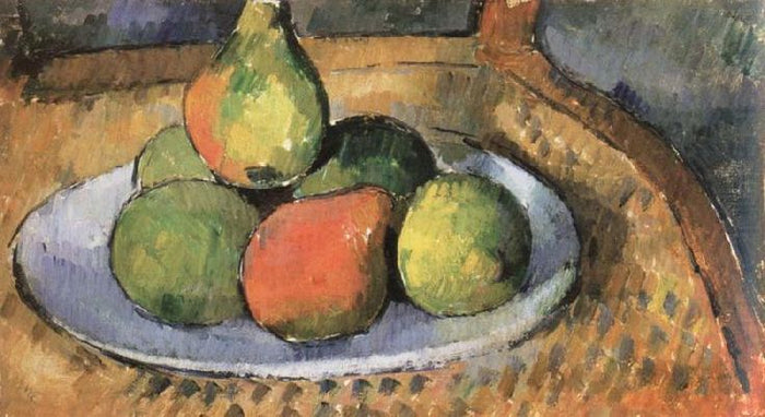 Pears on a Chair by Paul Cezanne, vintage art, modern poster print