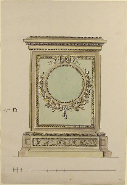 Design for a Clock c1770–85-Anonymous,French,18th cent,  Poster Print Wall Art