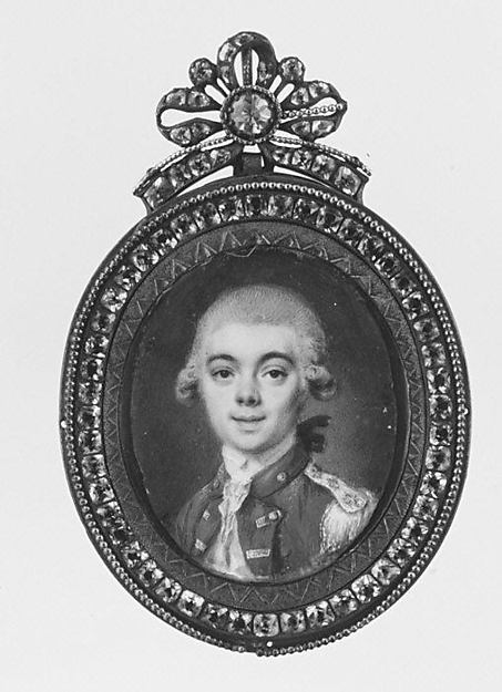Louis Marie Sicardi:Portrait of a Man c1780-16x12"(A3) Poster
