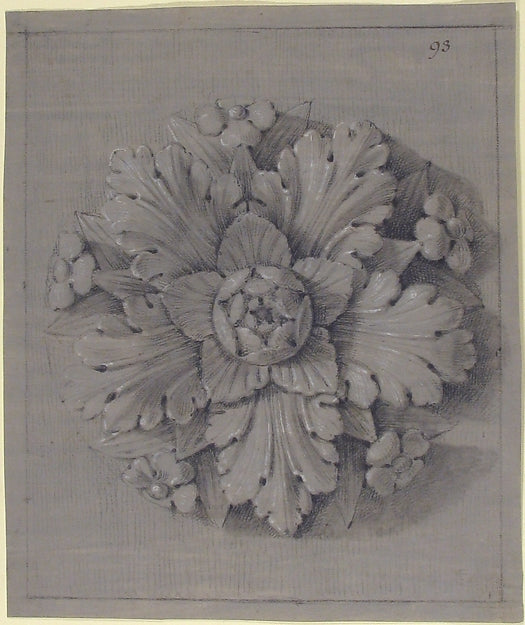 Design for a Rosette Relief c1825–50-Anonymous,French,19th c, Poster Print