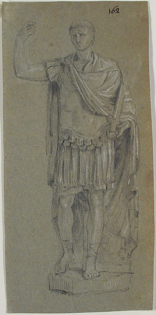 Classical Male Nude Statue 18th cent-Anonymous,French,18th c,16x12"(A3)Poster