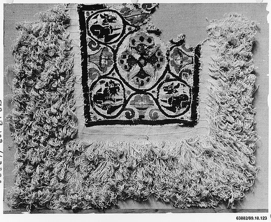 :Fragment of a Cover or Blanket with Ornamental Square Featu-16x12"(A3) Poster