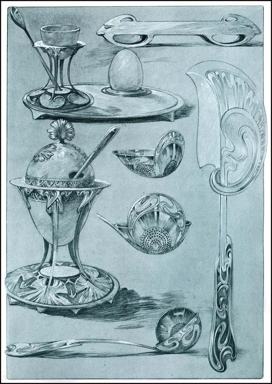 65 from the 'Documents Decoratifs" series, 1901 vintage artwork by Alphonse Mucha, 16x12" (A3 size) poster print