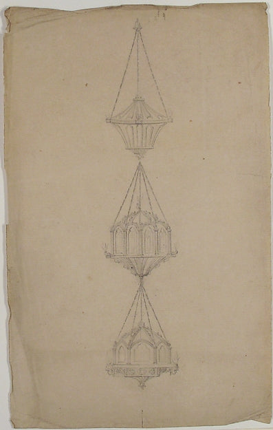 Designs for Hanging Lanterns 19th cent-Anonymous,French,19th, Poster Print