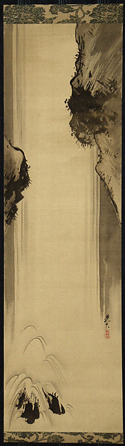 Rocks and Waterfall-Shibata Zeshin,  Poster Print