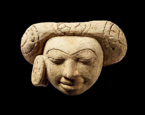 Head of a Male Buddhist Devotee 7th–8th cent,16x12