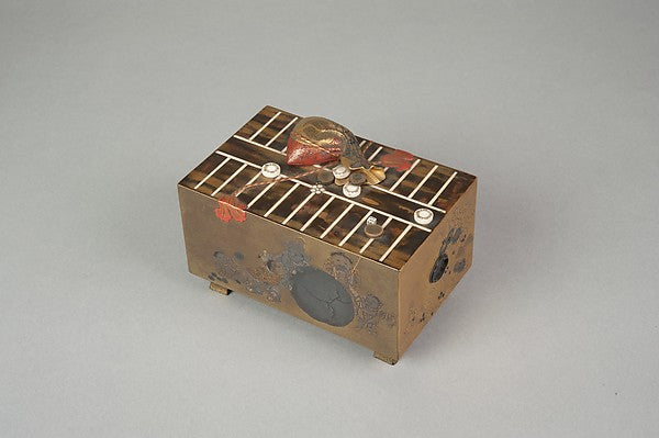 Incense Box Cover with Design of Backgammon Board mid-19th cen,  Poster Print Wall Art
