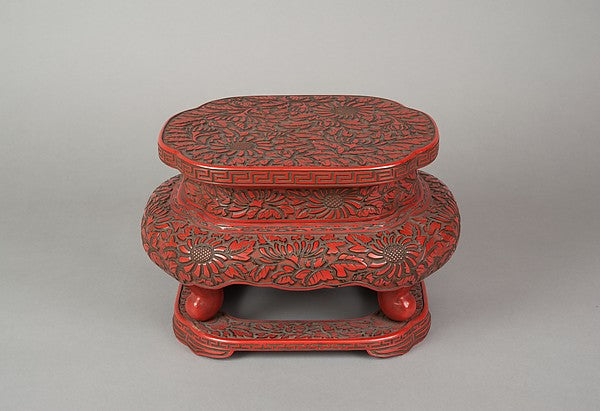 Table Stand with Chrysanthemum Design 18th cent,  Poster Print Wall Art