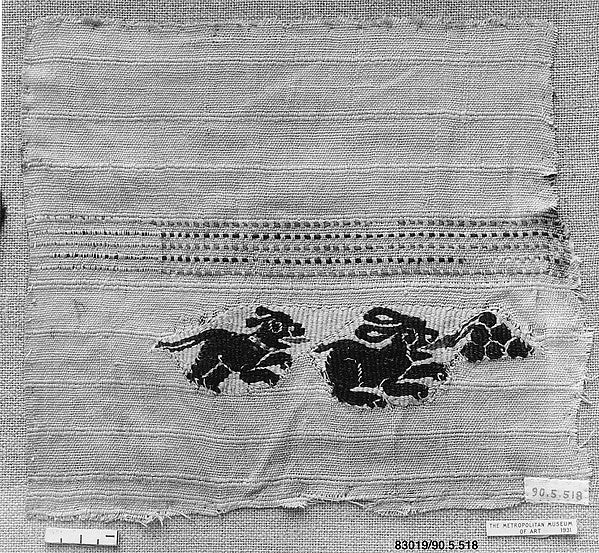 :Fragment with a Dog Hare and a Bunch of Grapes 5th–6th cent-16x12"(A3) Poster