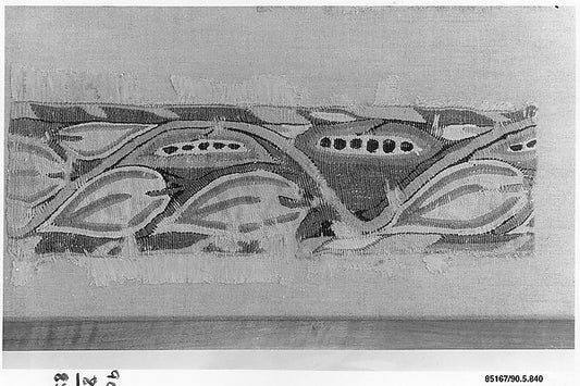 :Fragments of a Hanging with a Lotus-Motif Band 5th–6th cent-16x12"(A3) Poster