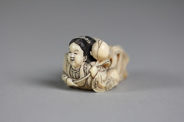 Netsuke of Flying Buddhistic Angel 19th cent,  Poster Print