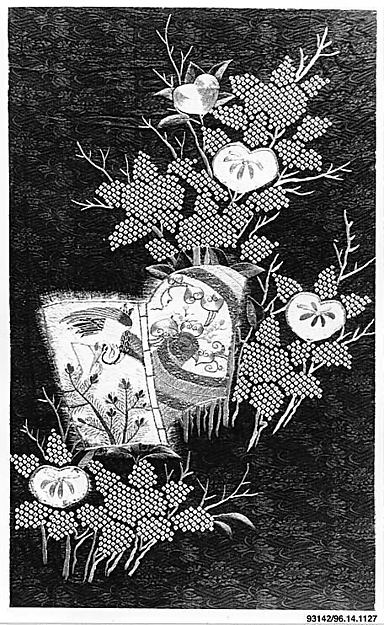 Panel with Design of Mandarin Oranges and Booklet 18th cent,  Poster Print