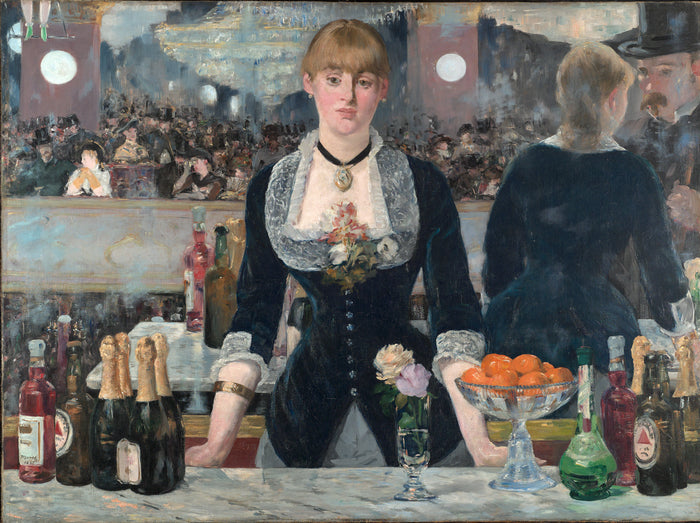 A Bar at the Folies-Bergere by Edouard Manet, vintage art, modern poster print