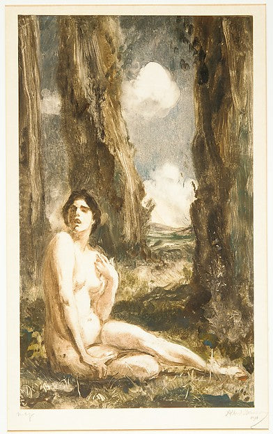 Nude in a Landscape 1911-Albert Sterner,London 1863–1946 New, Poster Print