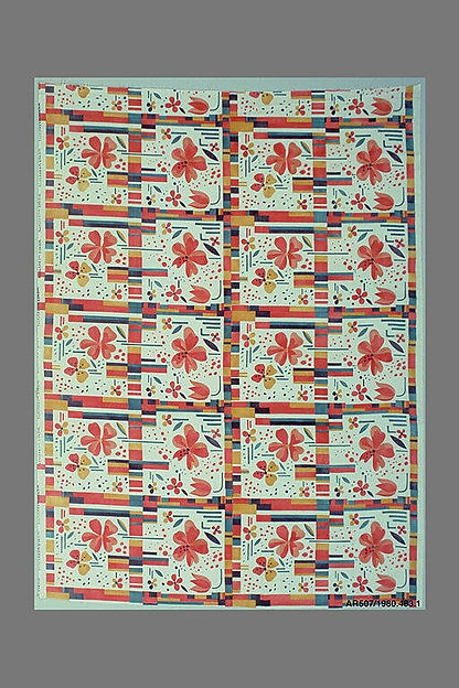 Wiener Werkstätte - Textile piece c1922–23, Poster Print Wall Art