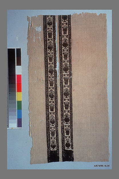 :Fragment with Ornamental Bands of Vases with Leaves 4th cen-16x12"(A3) Poster