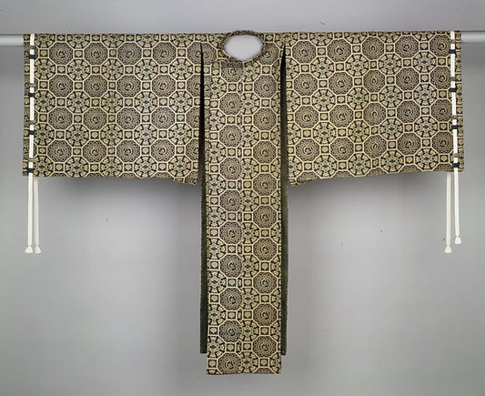 ,Noh Costume with Geometric Pattern 19th cent,Japan ukiyo-e Period Image,16x12"(A3) Poster