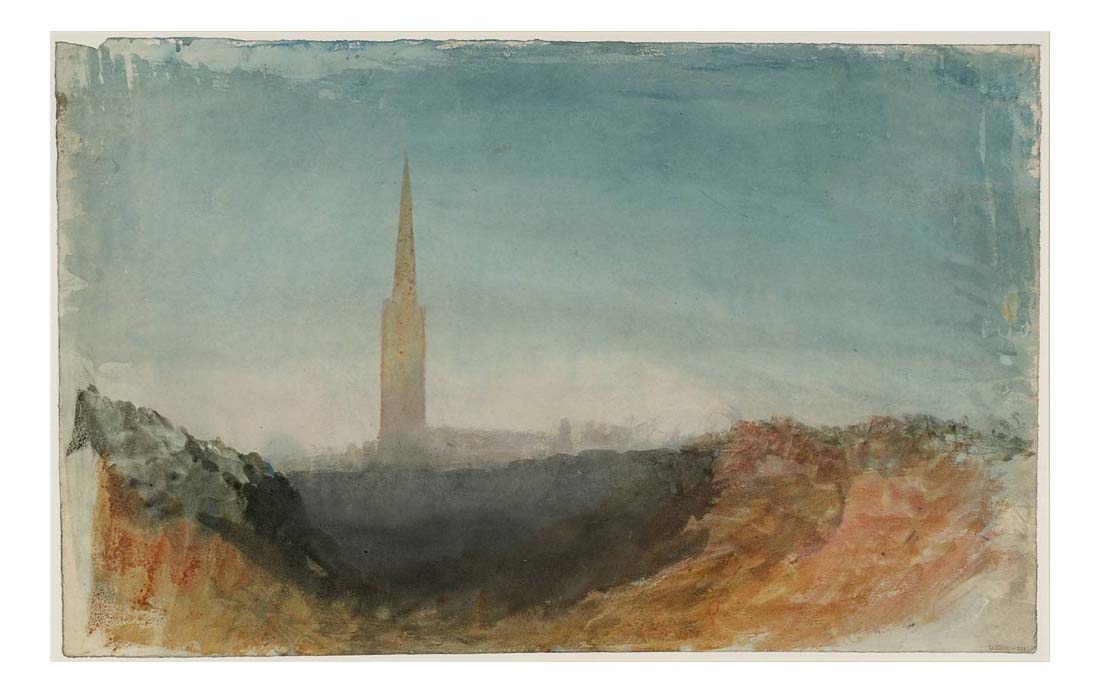A Church Spire, possibly Petworth, Sussex, 1828-30 by John Mallord William Turner RA, 12x8"(A4) Poster