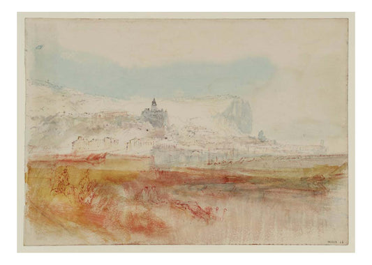A Distant View of Le Treport, from the East, 1845 by John Mallord William Turner RA, 12x8"(A4) Poster