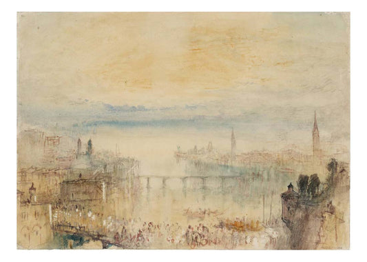 A Fete Day in Zurich, Early Morning, 1845 by John Mallord William Turner RA, 12x8"(A4) Poster