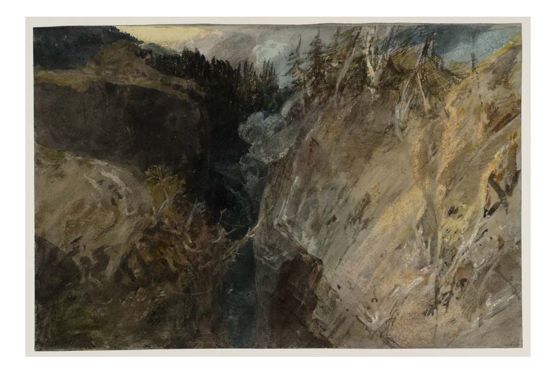 A Ravine in the Pass of St Gotthard, 1802 by John Mallord William Turner RA, 12x8"(A4) Poster