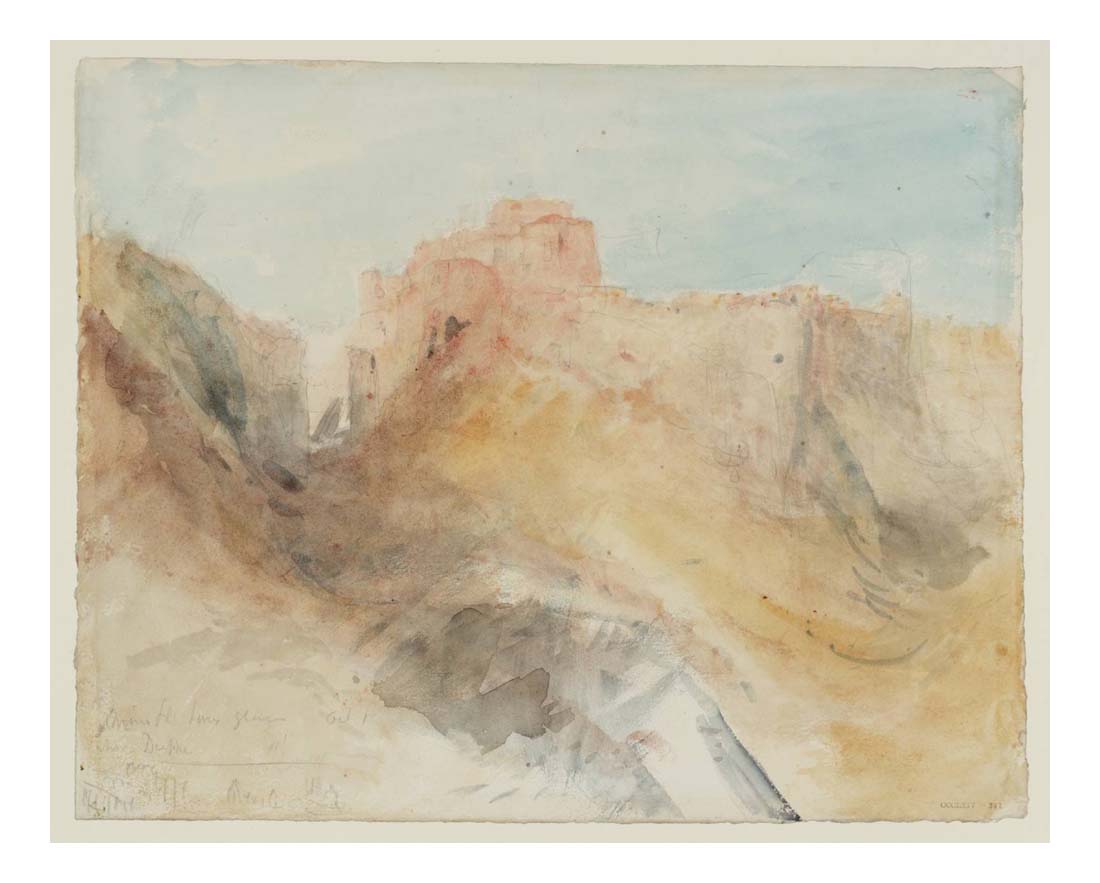A Ruined Castle near Dieppe, 1830s by John Mallord William Turner RA, 12x8"(A4) Poster