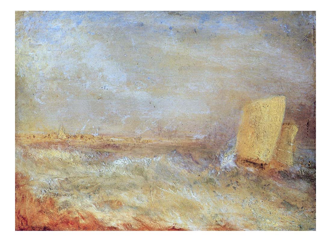 A Sailing Boat off Deal, 1835 by John Mallord William Turner RA, 12x8"(A4) Poster