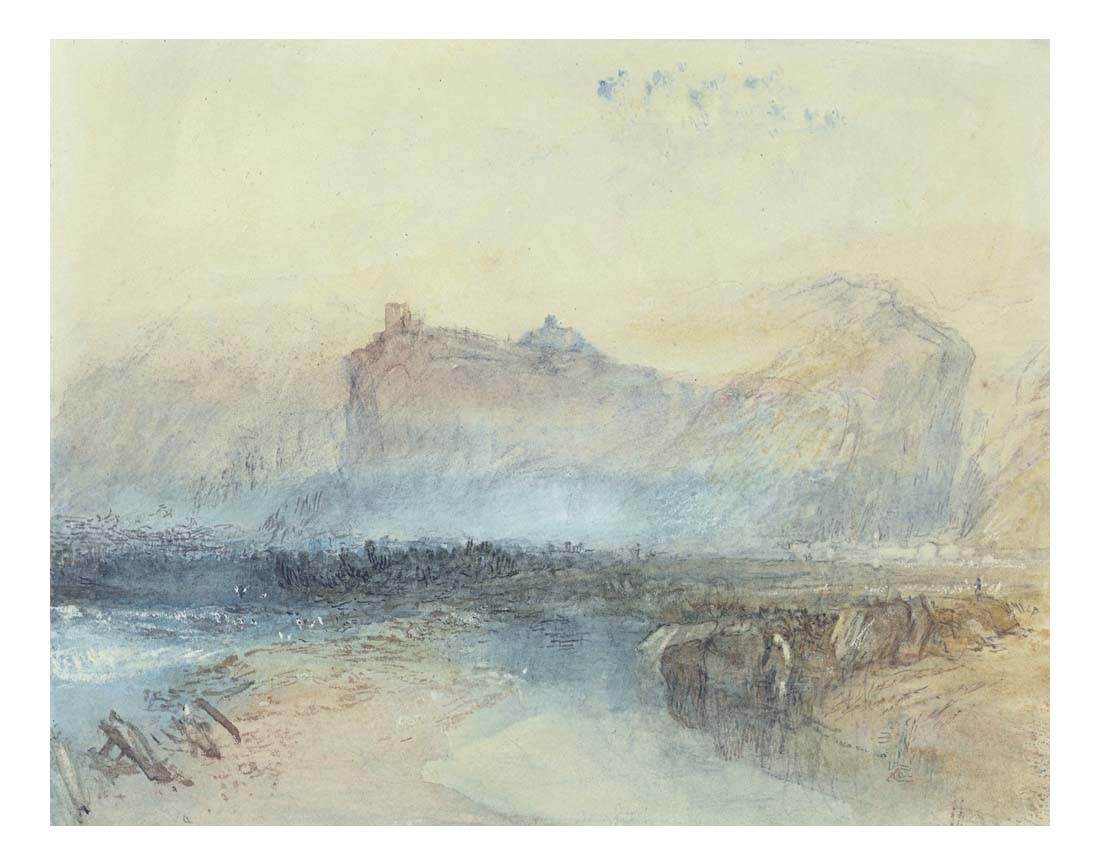 A View in the Domleschg Valley, Switzerland by John Mallord William Turner RA, 12x8"(A4) Poster