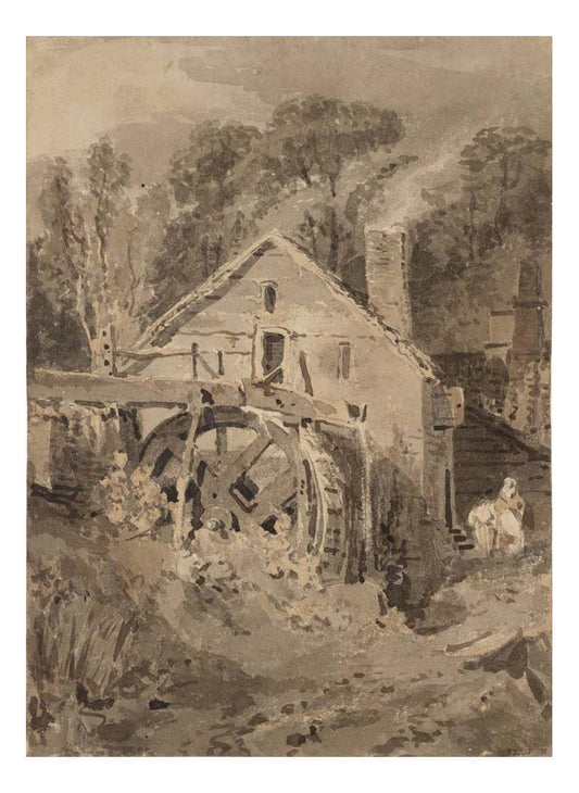 A Watermill, 1797 by John Mallord William Turner RA, 12x8"(A4) Poster
