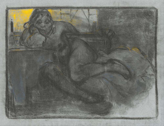 Alfons Mucha - Absinth (Study of a Woman) - Google Art Project vintage artwork by Alphonse Mucha, 16x12" (A3 size) poster print